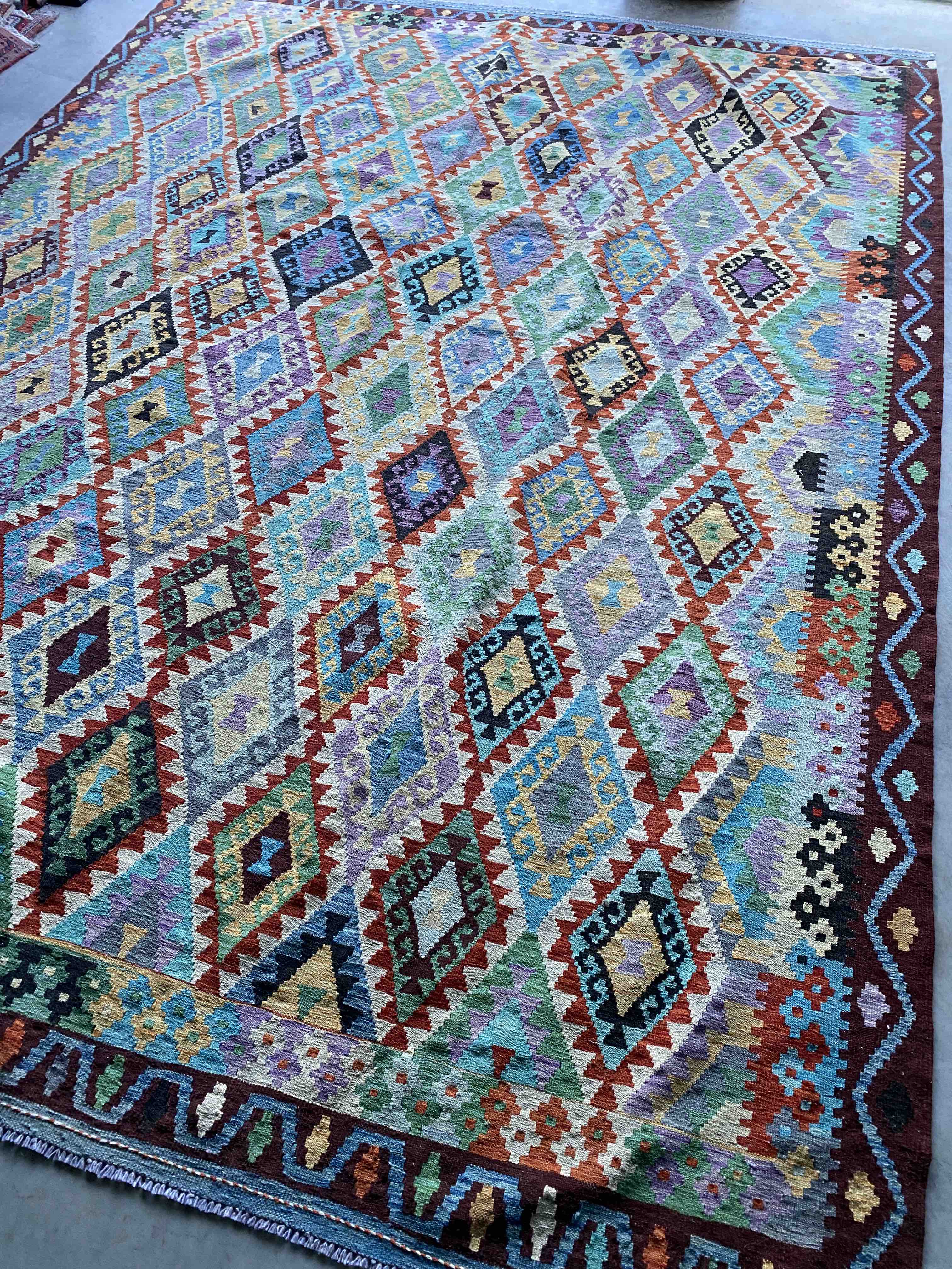 Uzbek Afghan Kelim 343x259cms