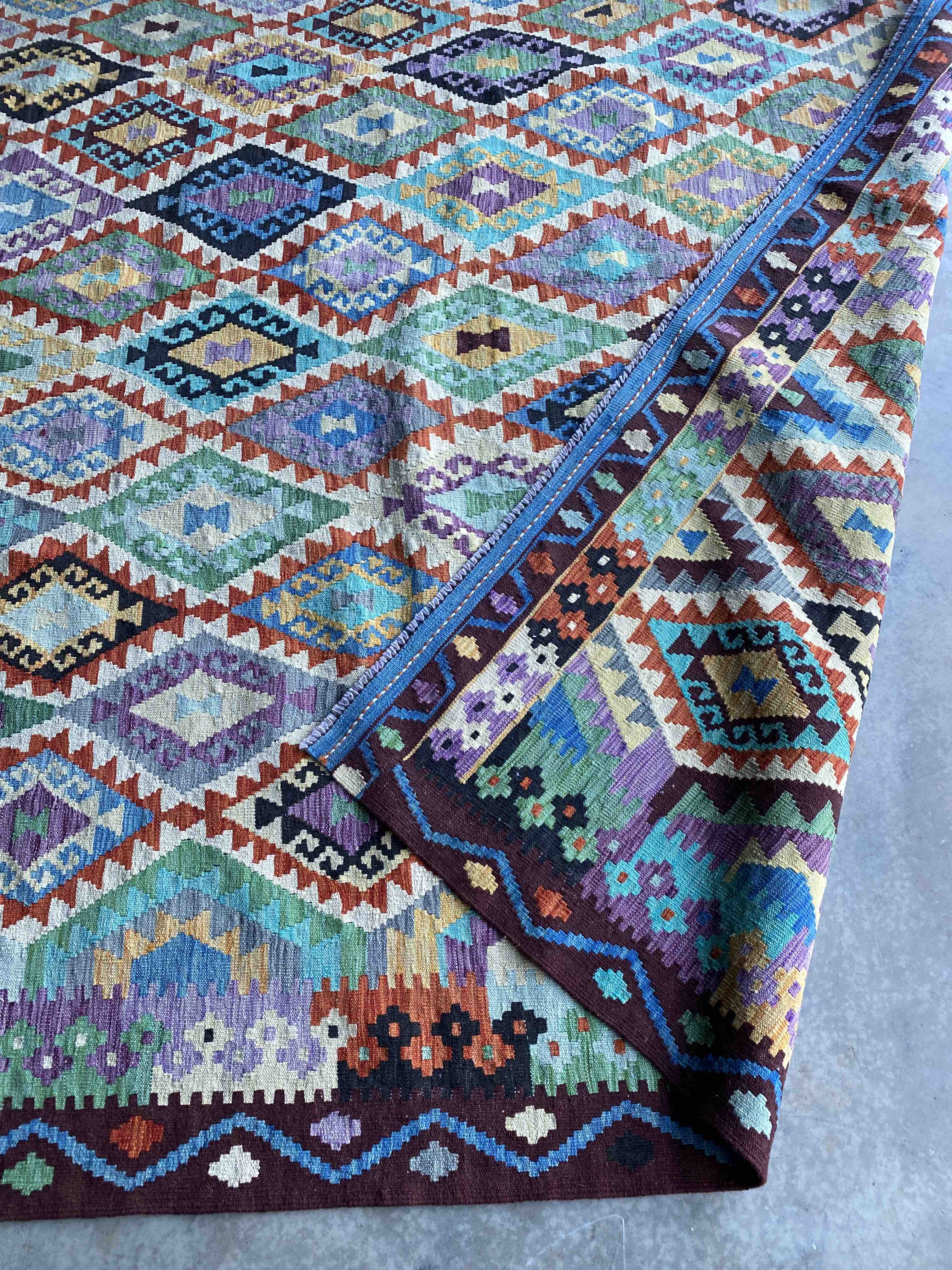 Uzbek Afghan Kelim 343x259cms