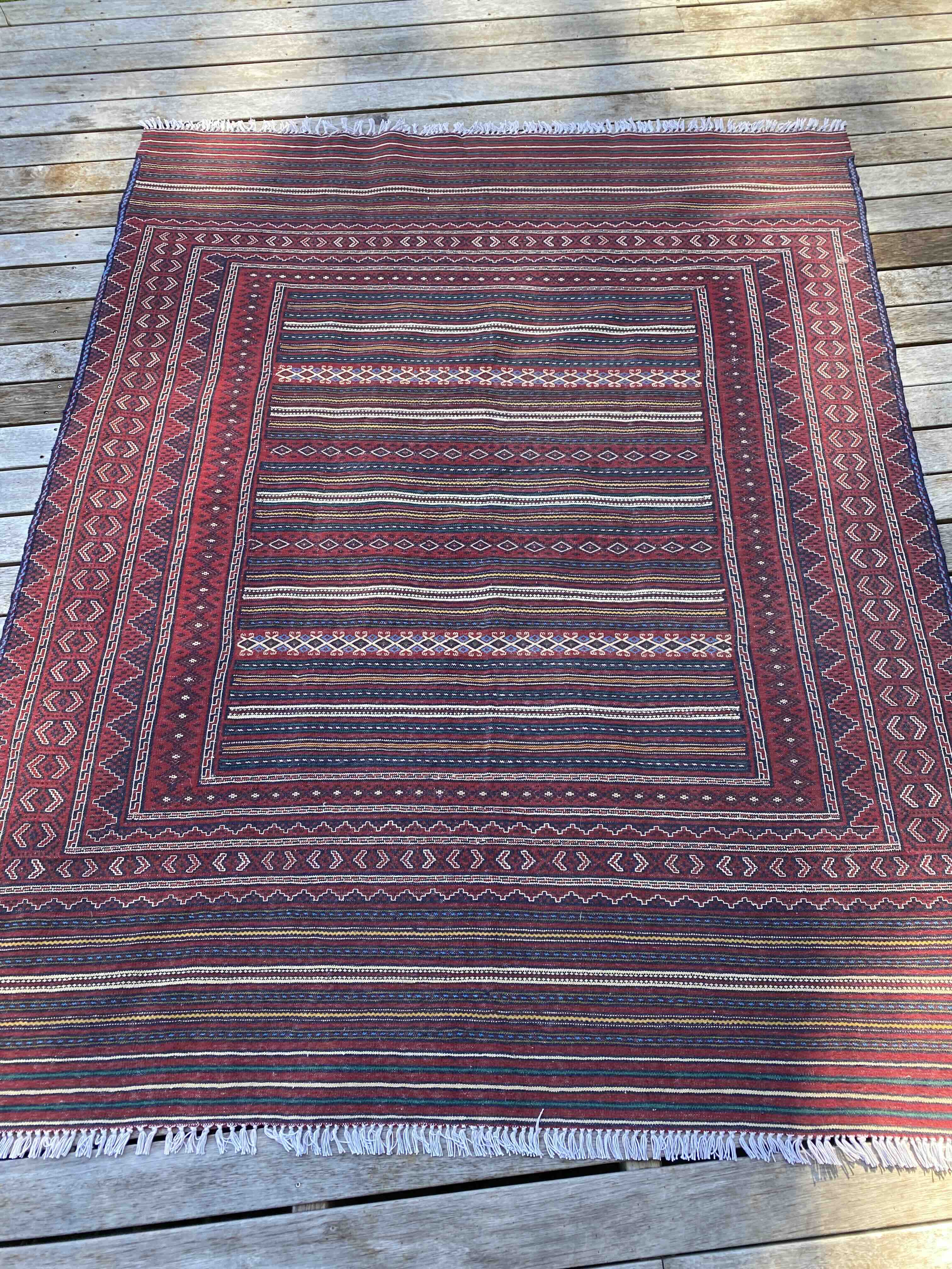 Afghan Maliki Flatweave 188x152cm