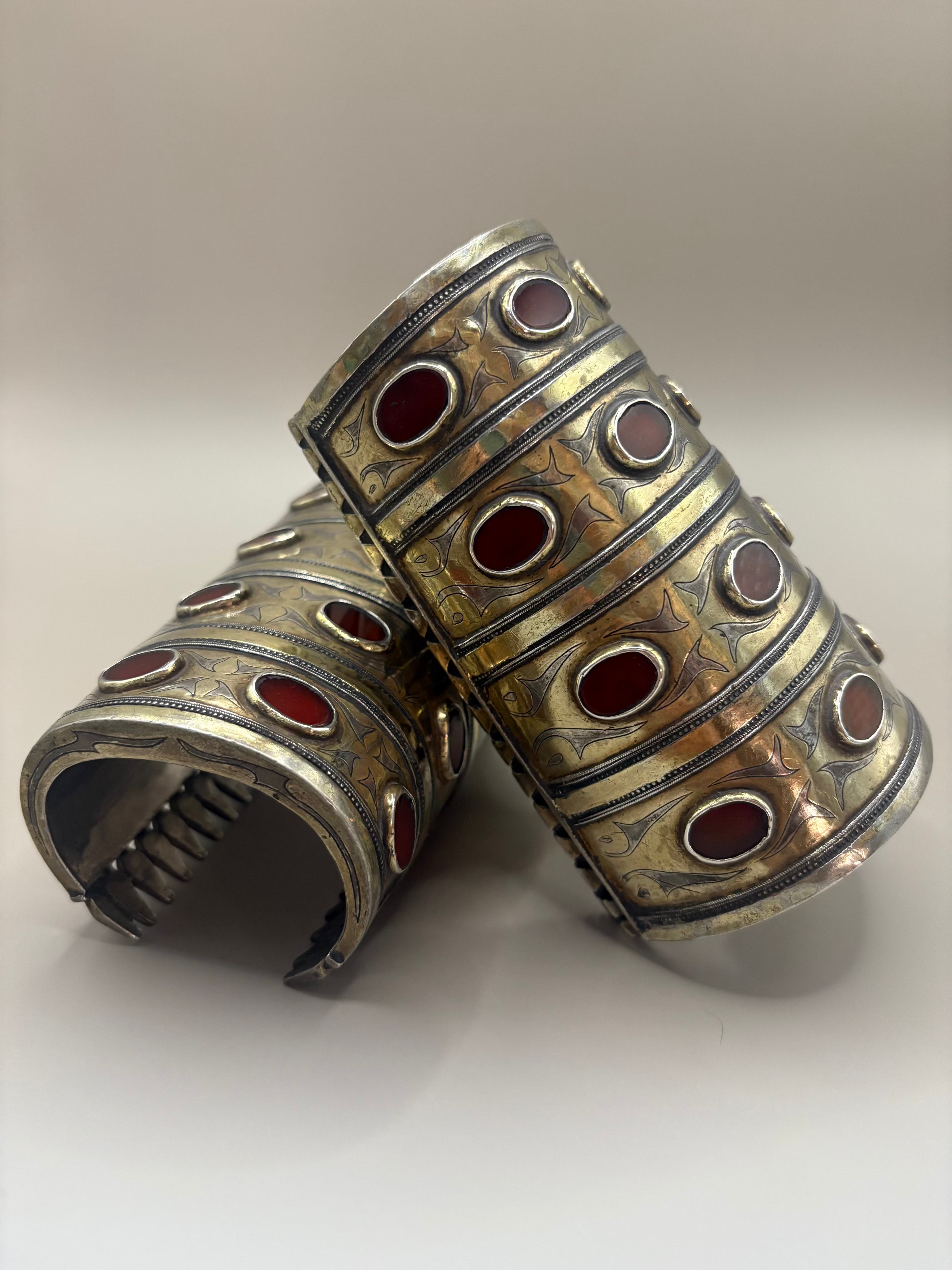 A Pair of Collectable Turkoman Woman's Bracelets