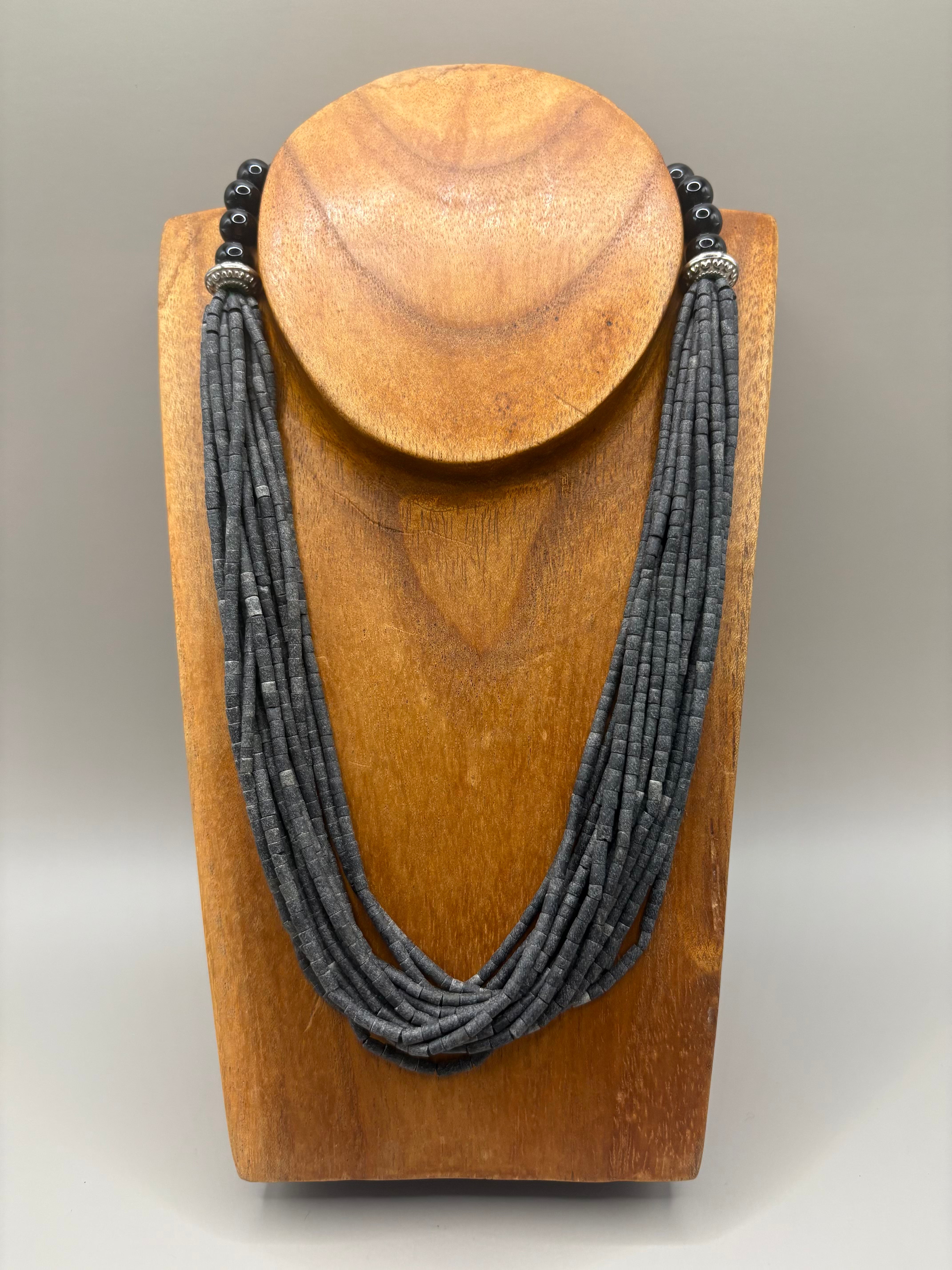 Black Jade Multi strand Necklace