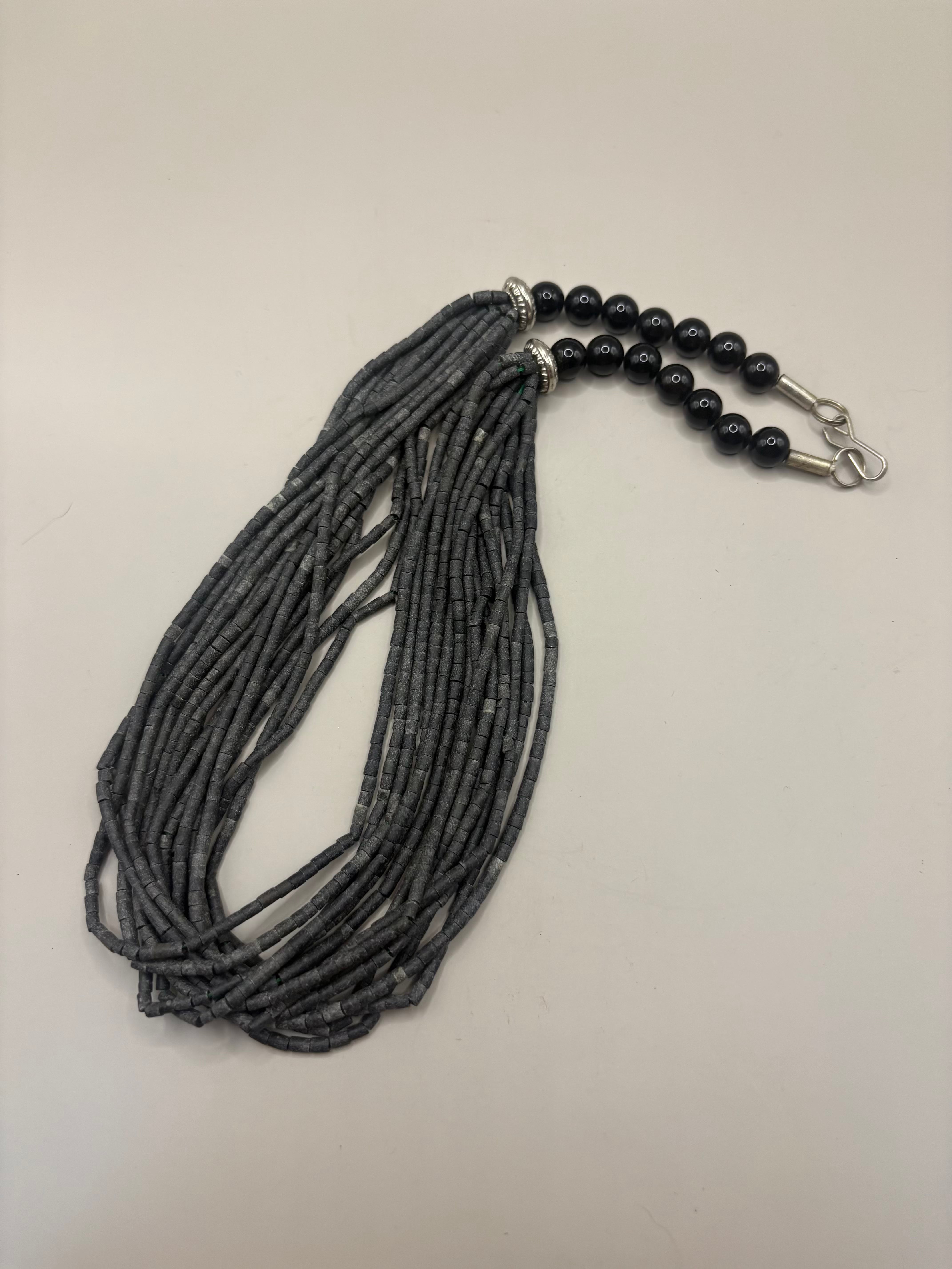 Black Jade Multi strand Necklace