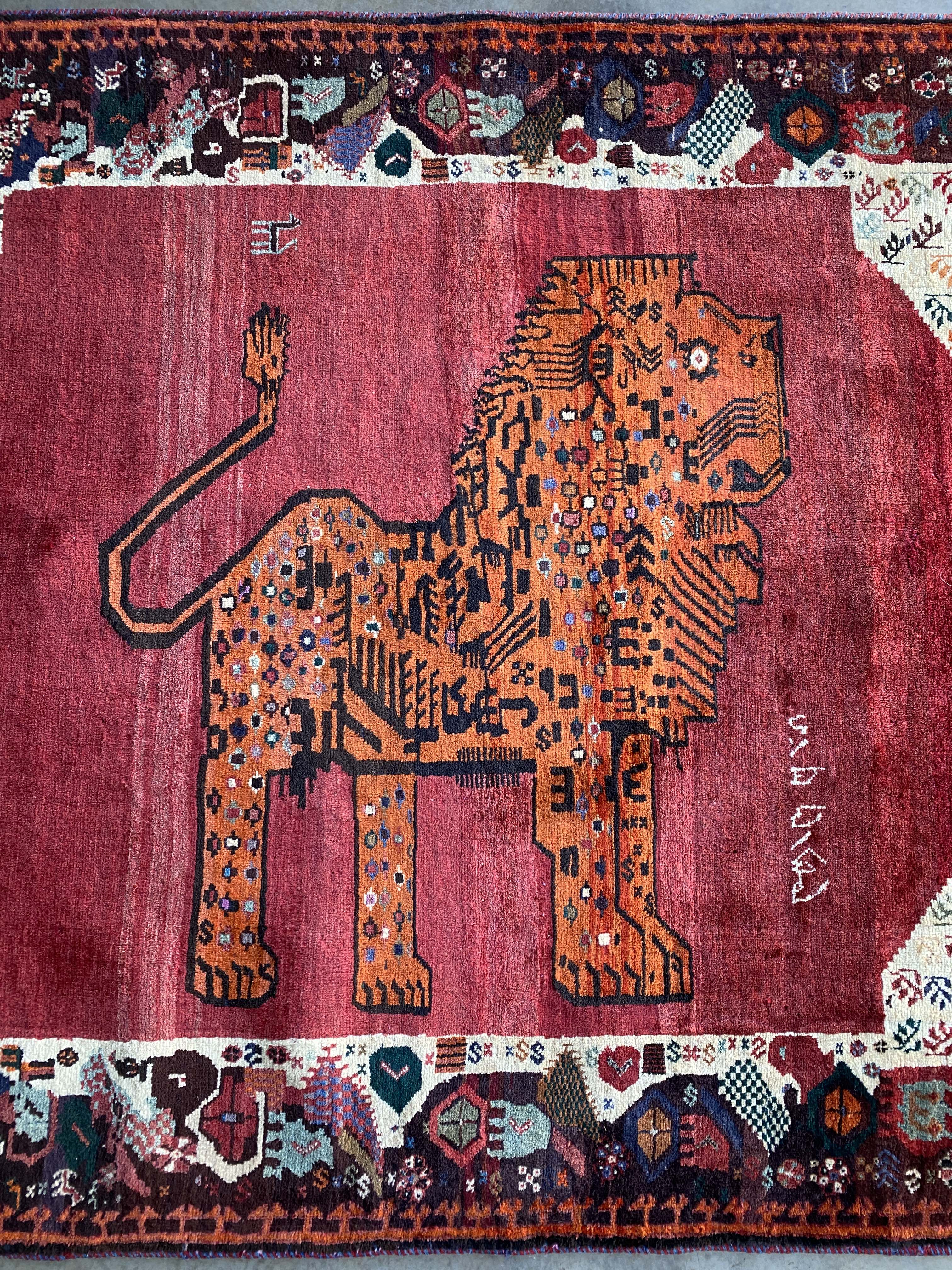 Lion Rug of Fars 197x156cms