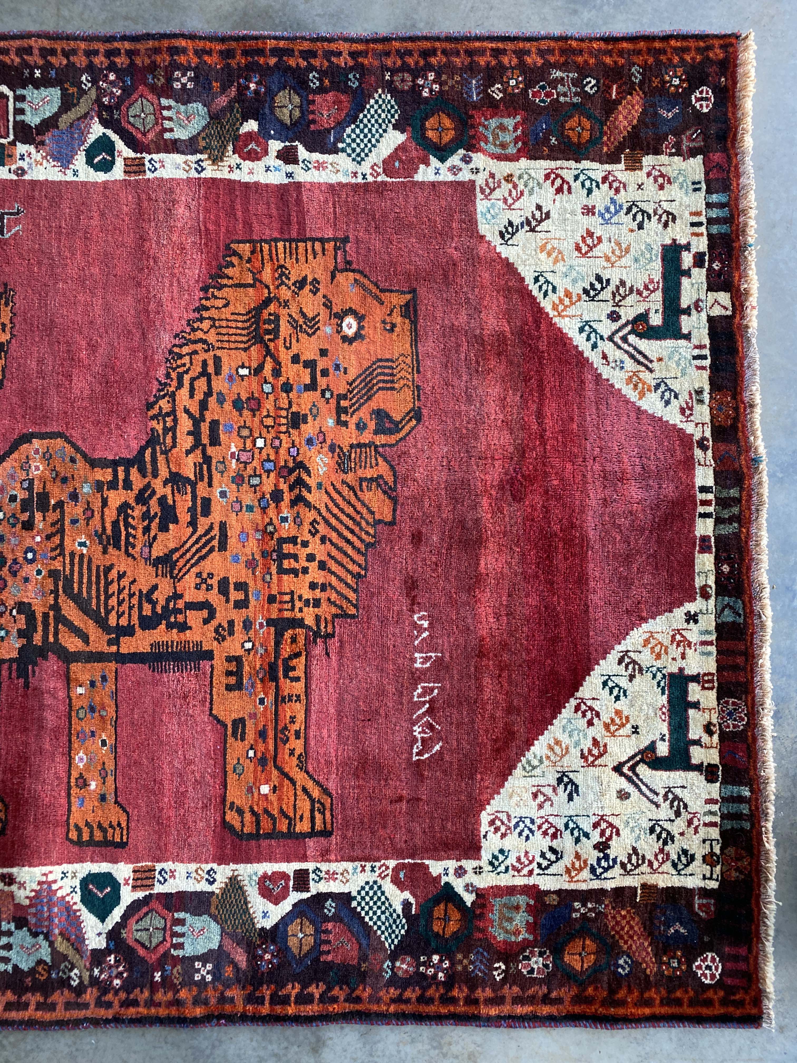 Lion Rug of Fars 197x156cms