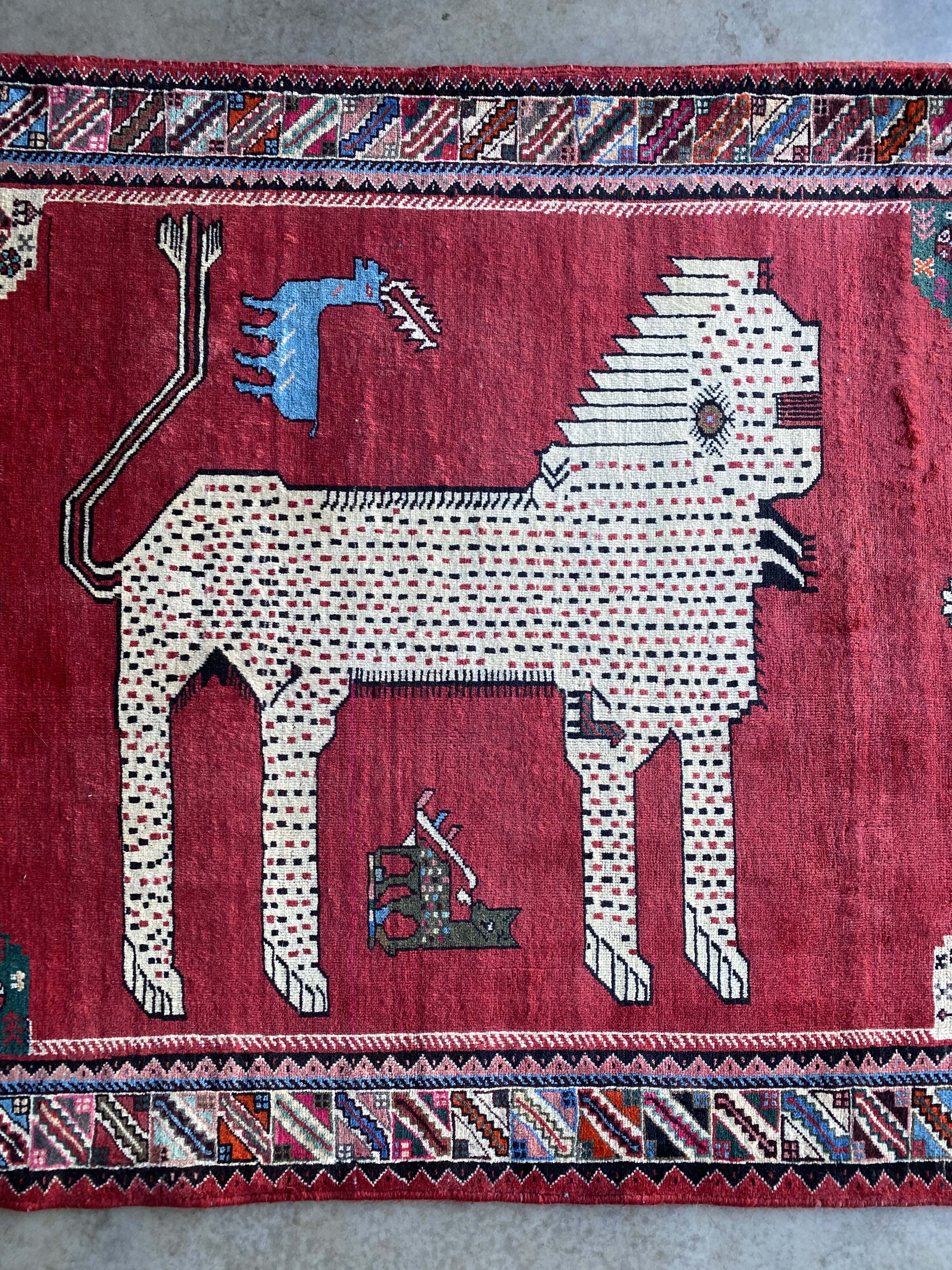 Persian Animal Gabbeh 203x145cms