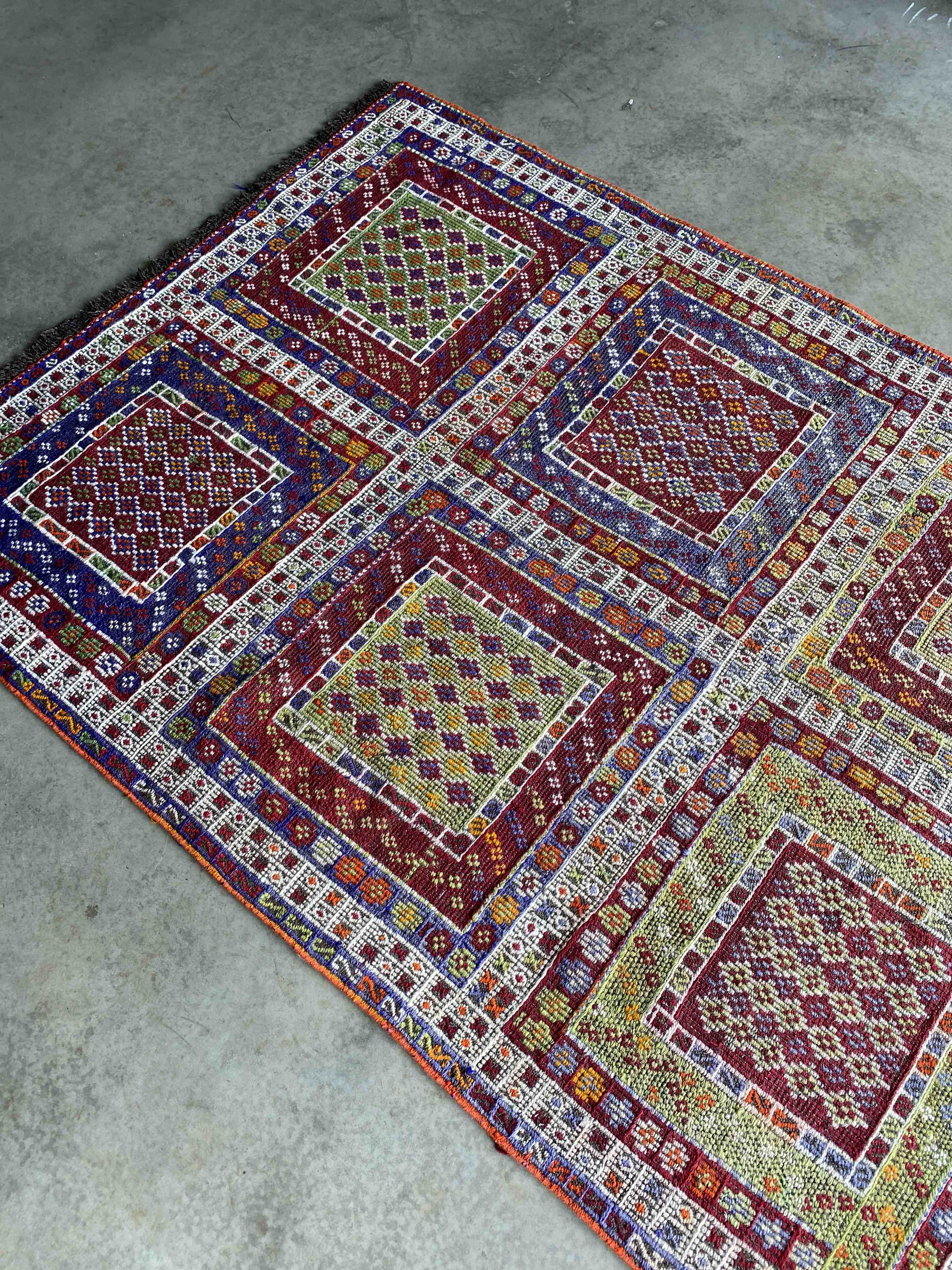 Turkish Balikeshir Kelim Flatweave 262x140cms