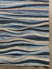 Blue Modern Afghan Kelim Rug 275x175cms