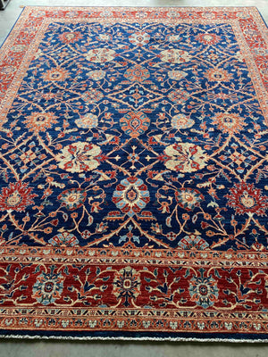 Afghan Pumpkin Vine Rug 378x275cms