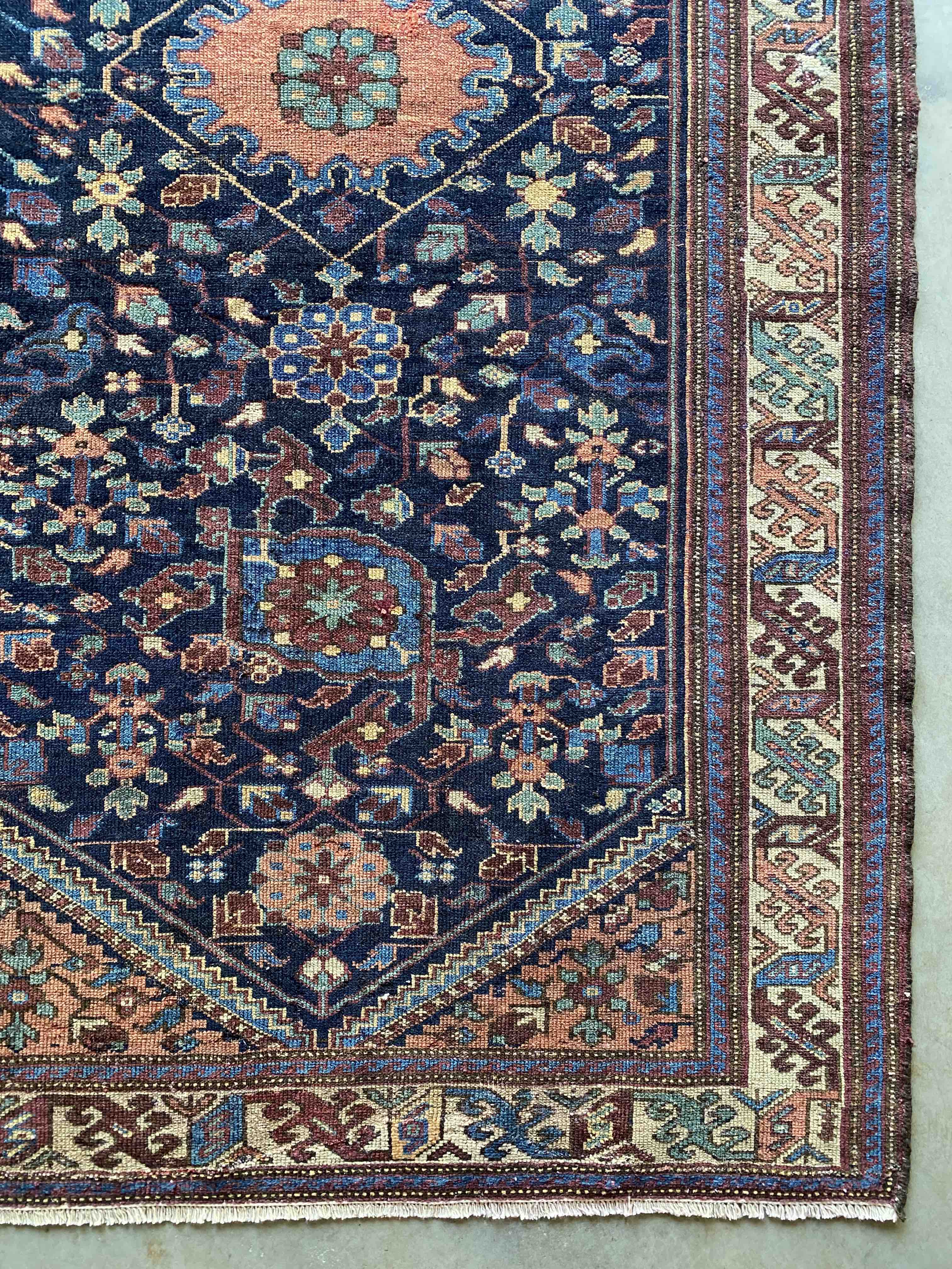 Antique Bakhtiar Rug 254x132cms