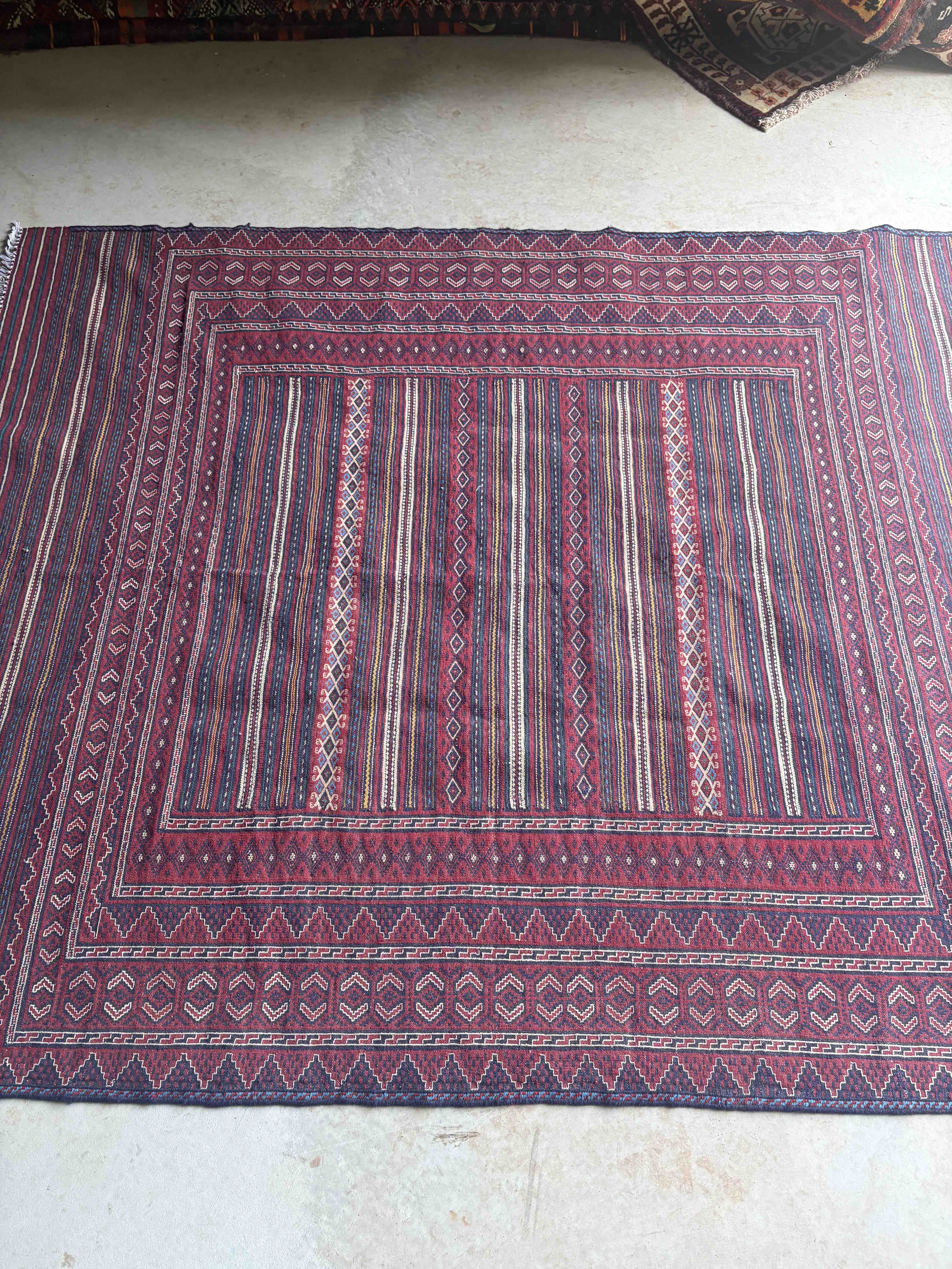 Afghan Maliki Flatweave 188x152cm