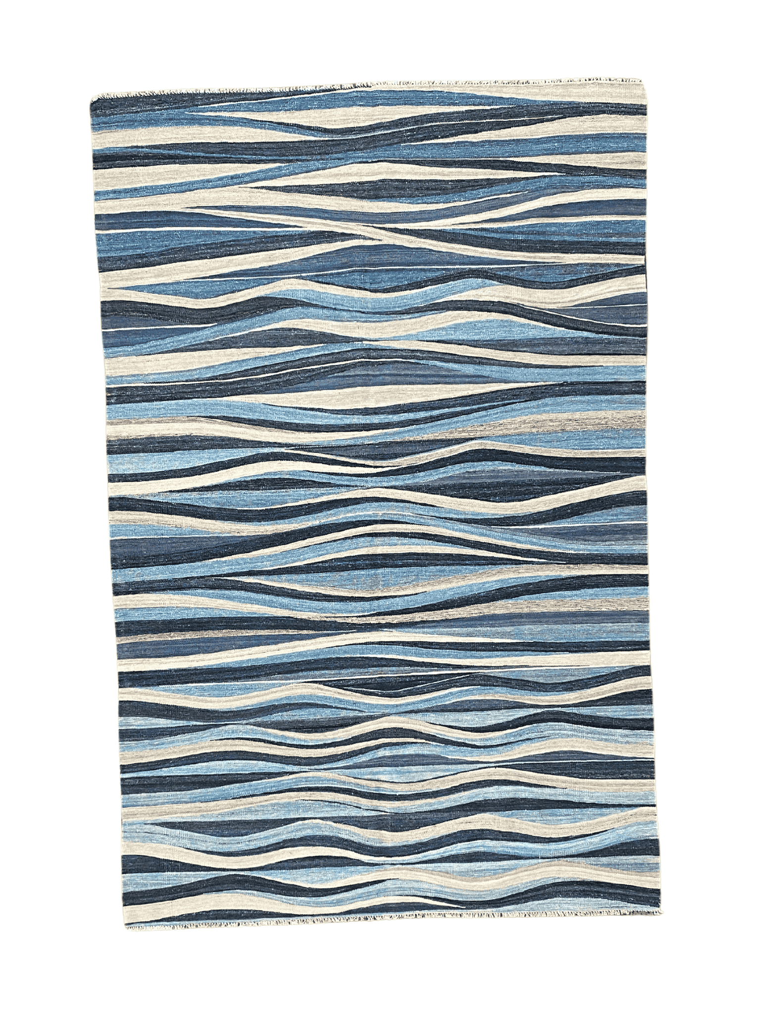 Blue Modern Afghan Kelim Rug 275x175cms