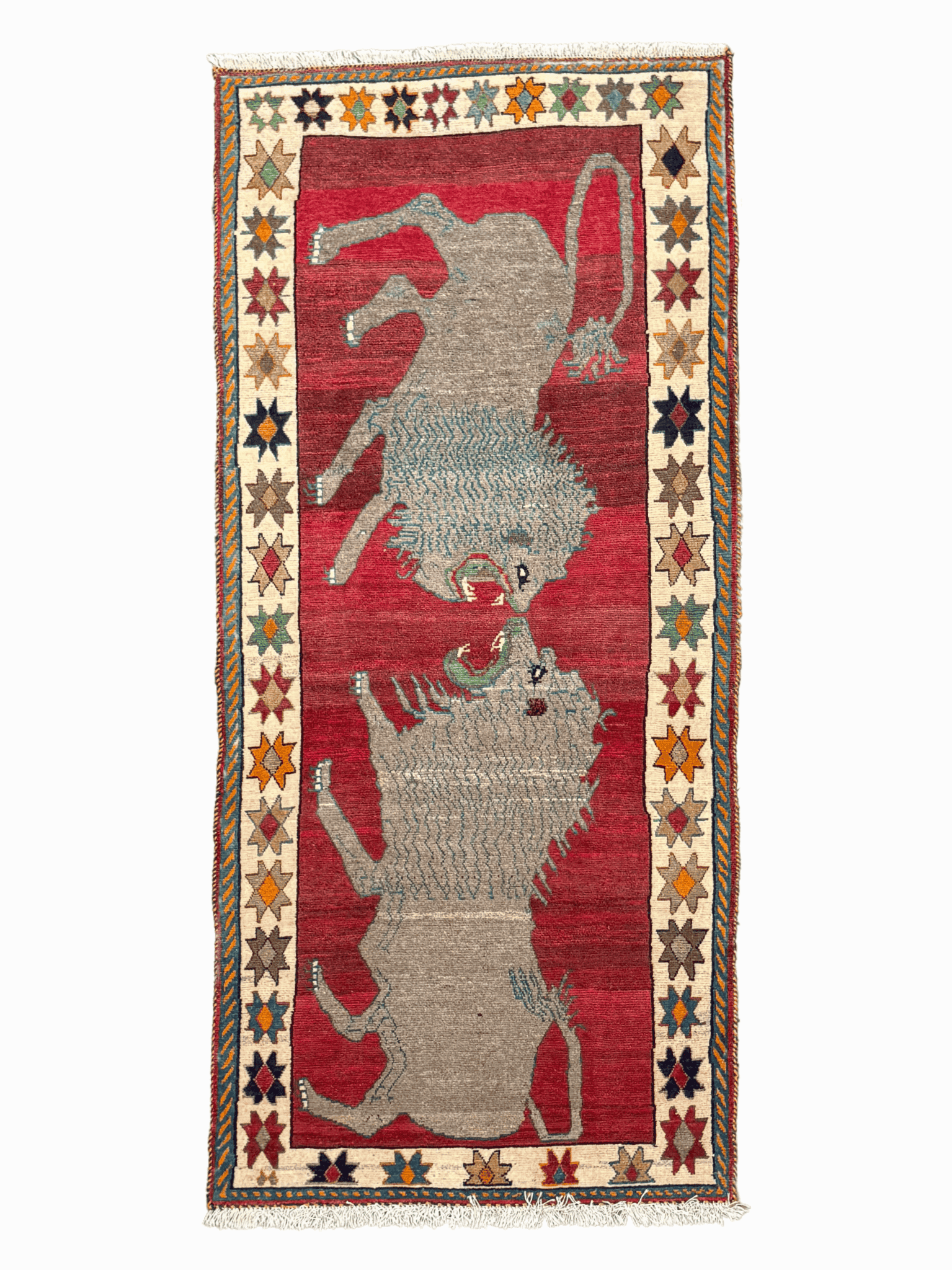 Animal Gabbeh Persian Rug 251x114cms