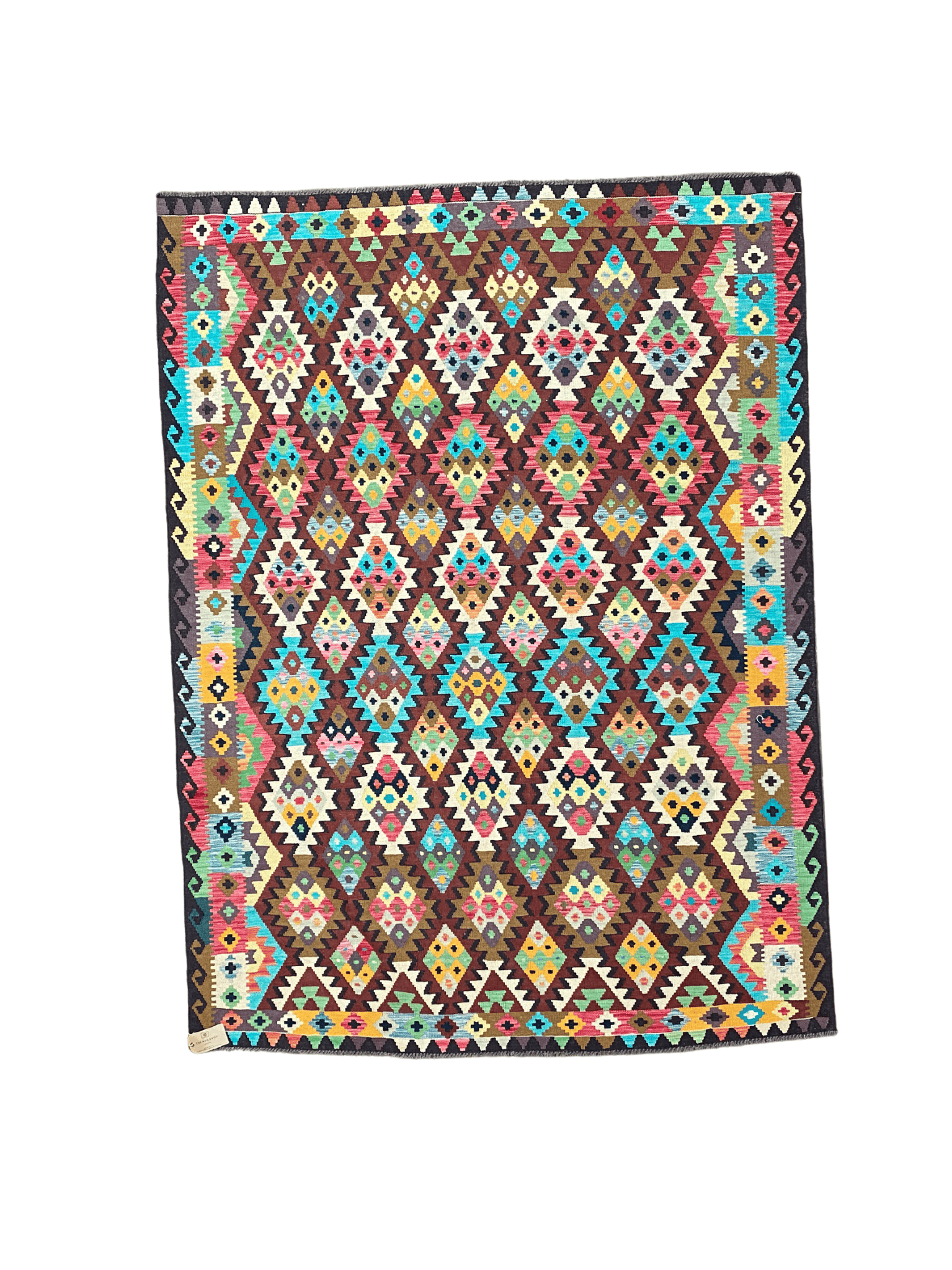 Vegetable Afghan Kelim Rug 288x214cms