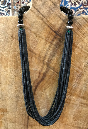 Black Multi strand Necklace