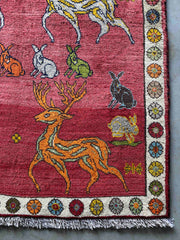 Persian Deer Gabbeh Rug 176 x 107cm