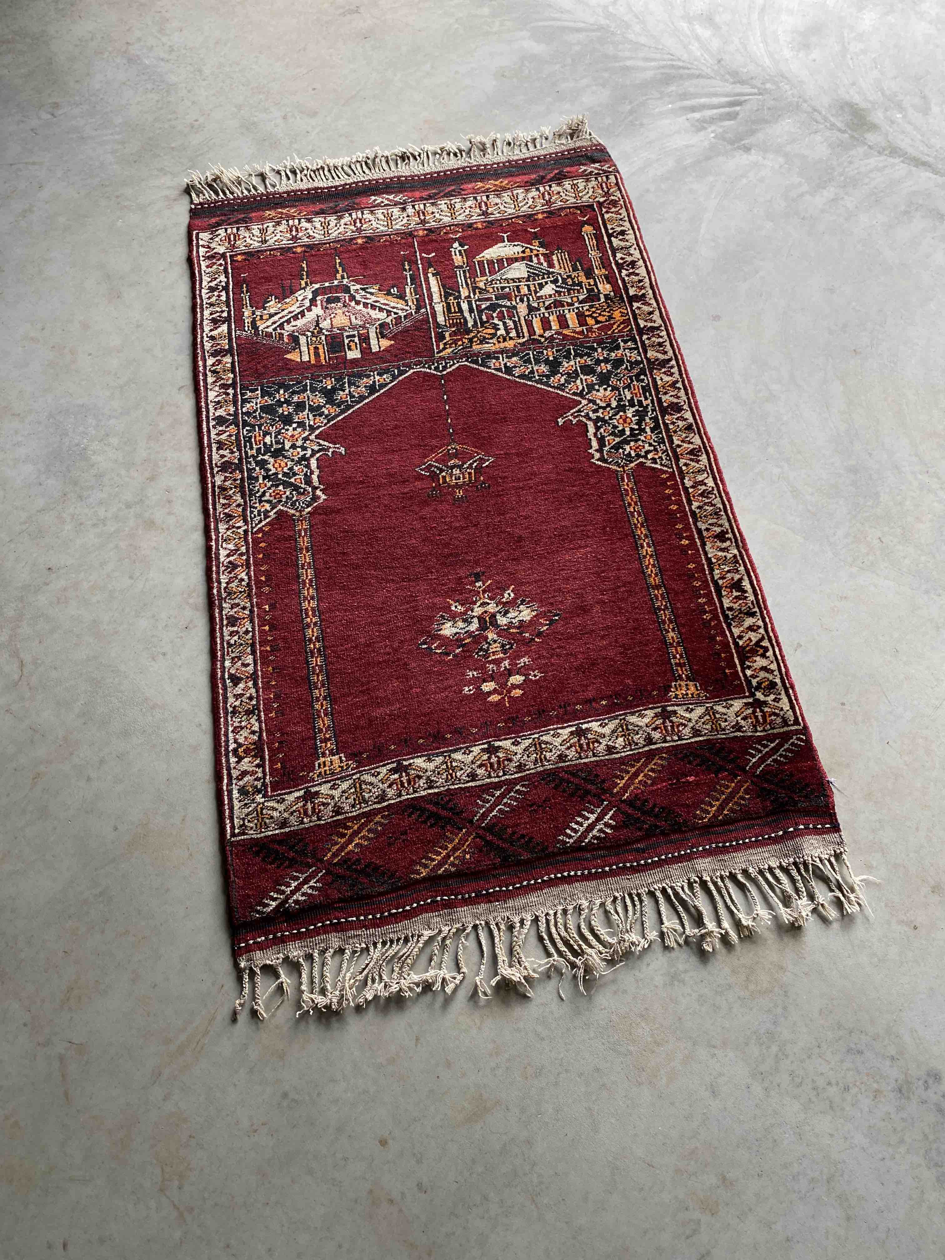 Turkoman Prayer Rug 123x80cms