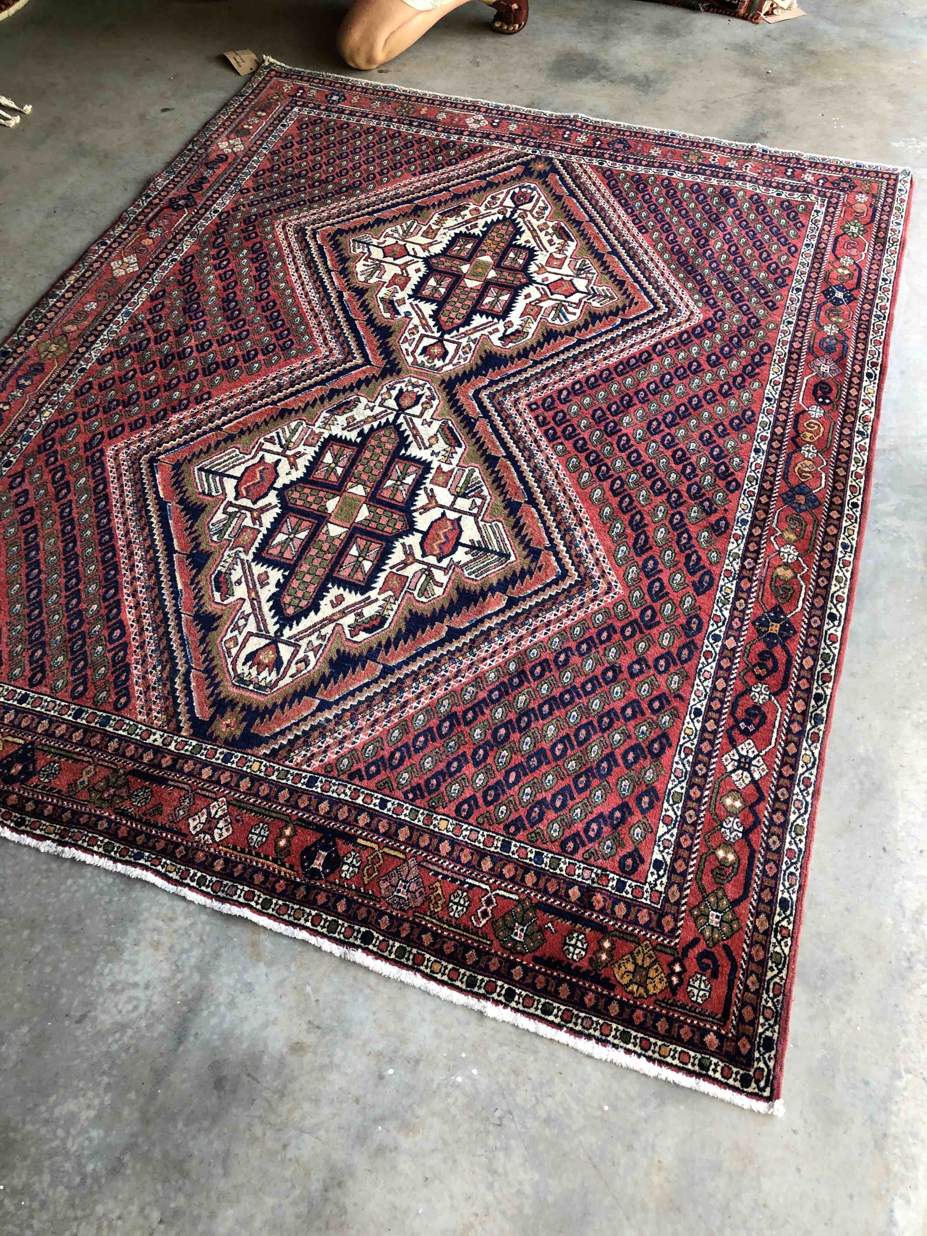 Premium Afshar Persian Rug 217x174cms