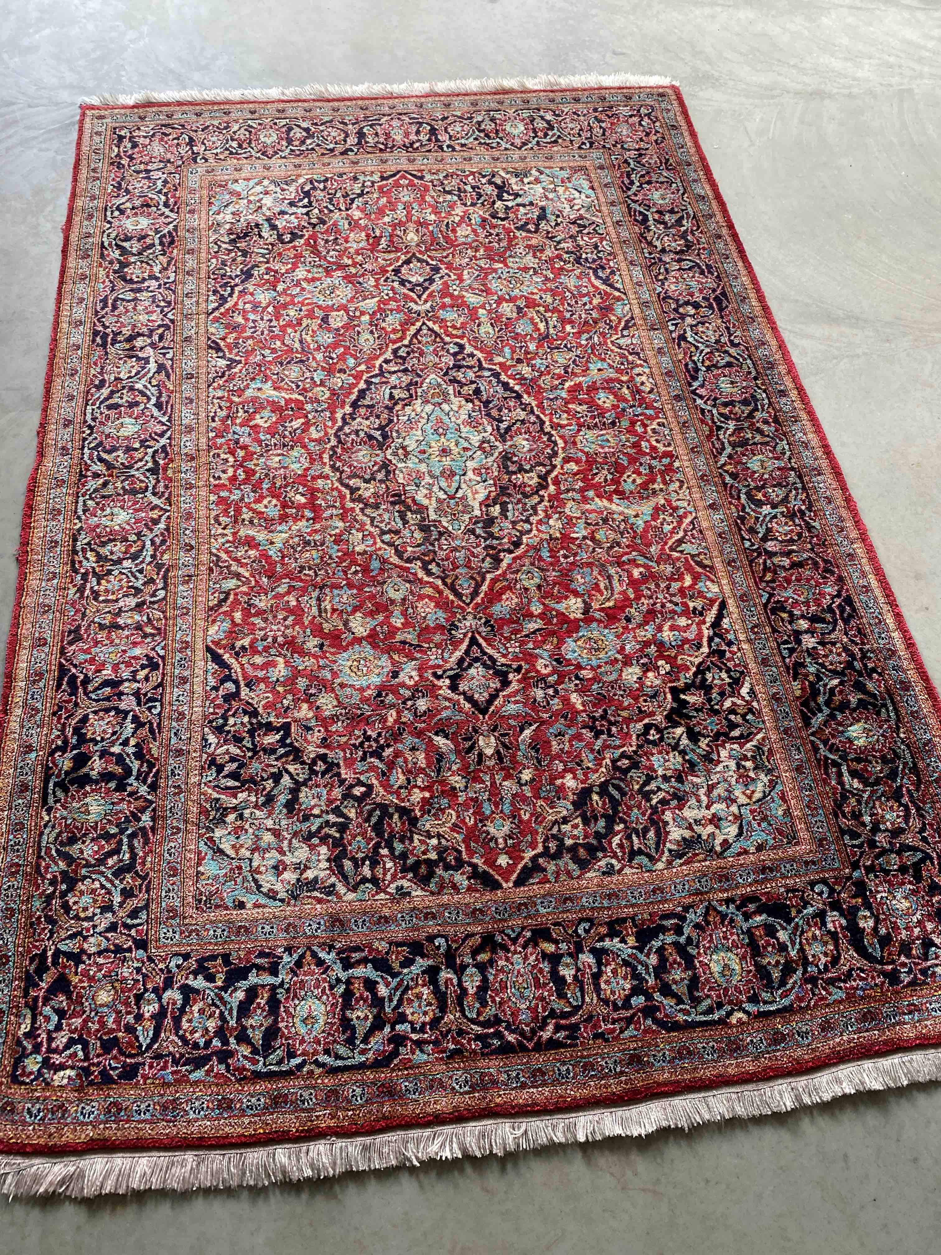 Silk Kashan Rug 205x136cms