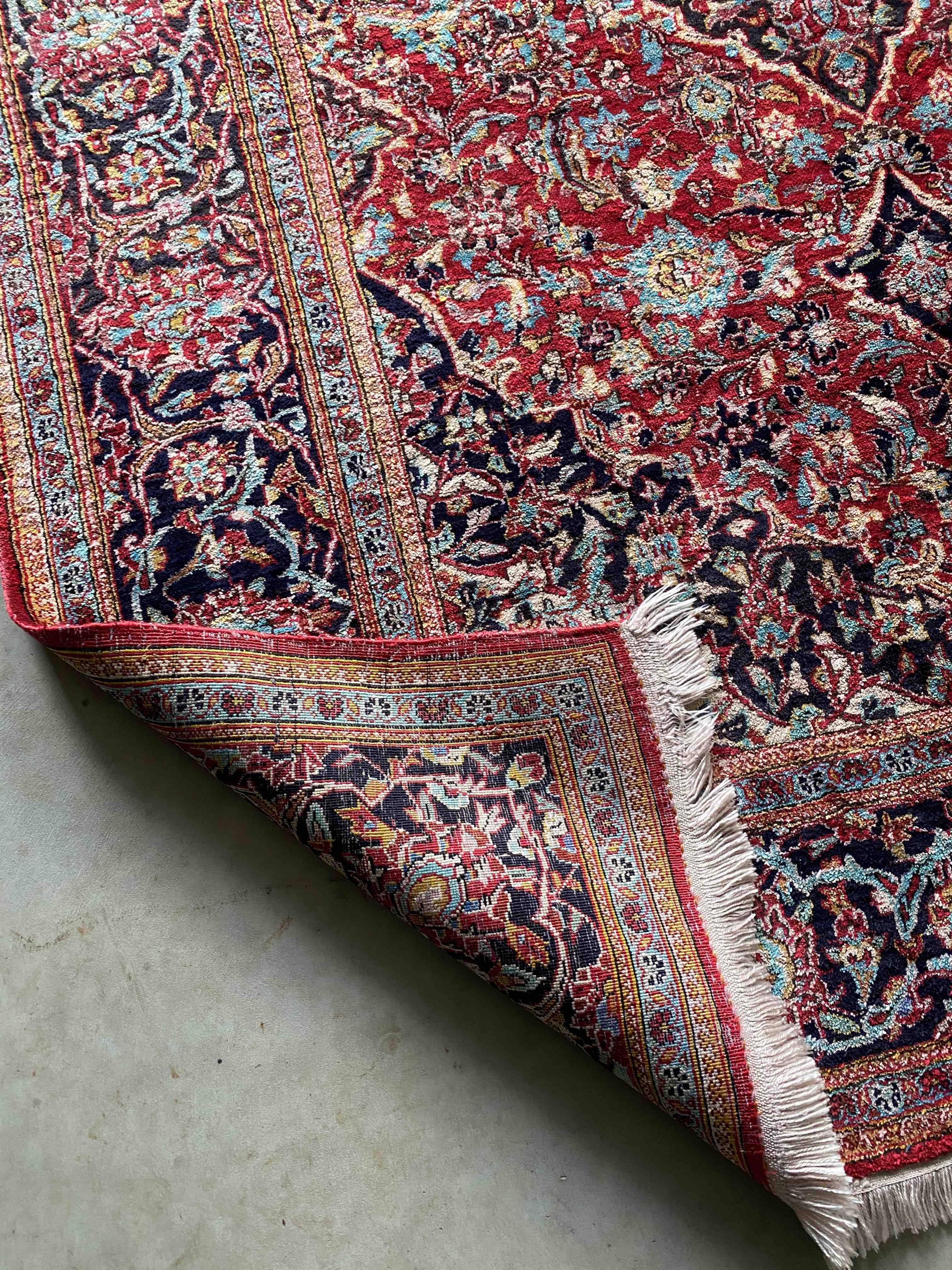 Silk Kashan Rug 205x136cms