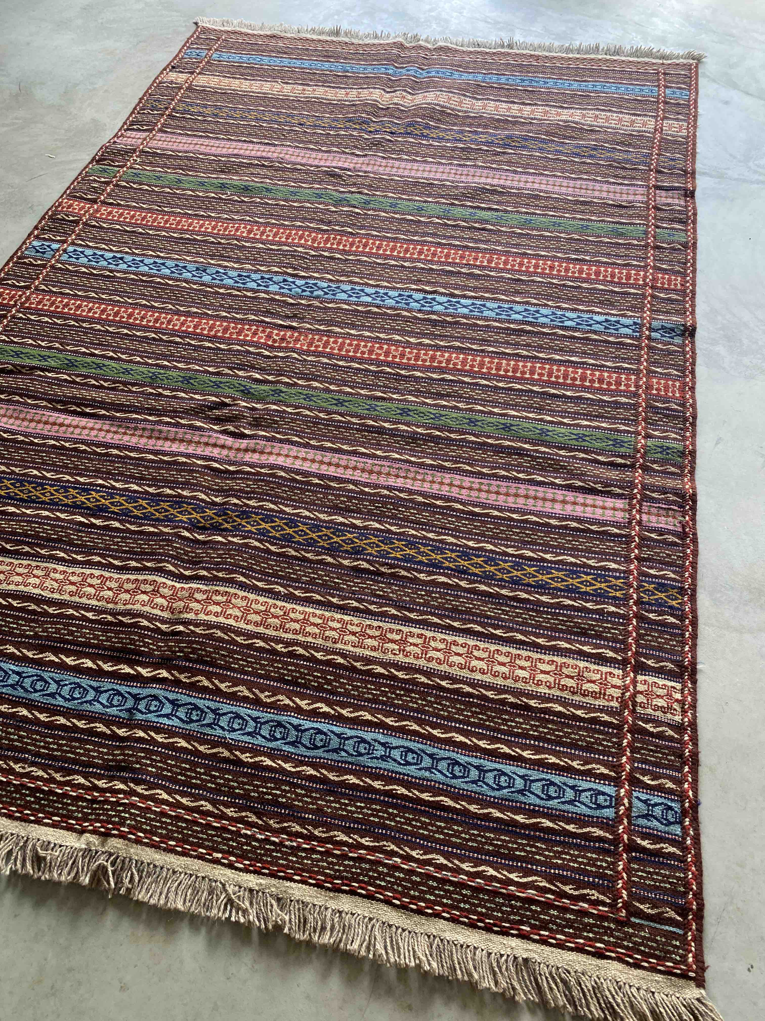 Extra-Weft Kalati Persian Kelim 301x 196cm