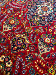 Signed Persian Kashan Rug 225x145cms