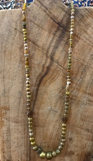 Antique Gold Leaf Necklace